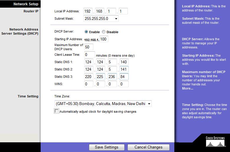 Sharing Reliance Wimax Broadband using Linksys WRT54G WiFi Router
